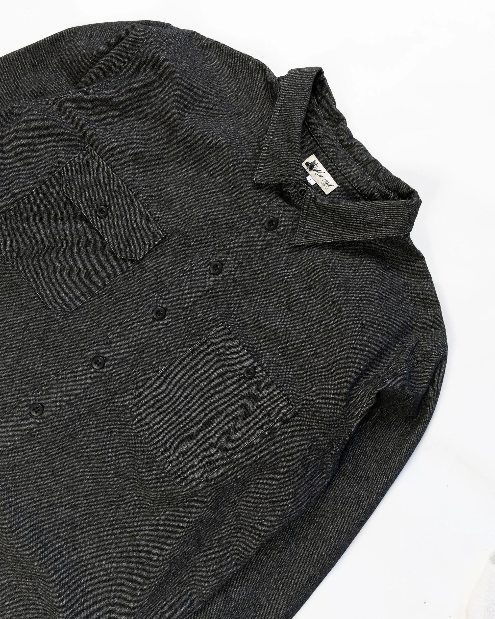 The Lachlan Shirt in Black Denim sold by Manresa product image thumbnail 2