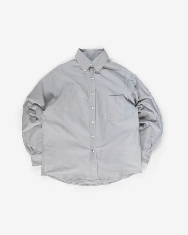 The Yale Cloth Button Down in Black Warp sold by Manresa