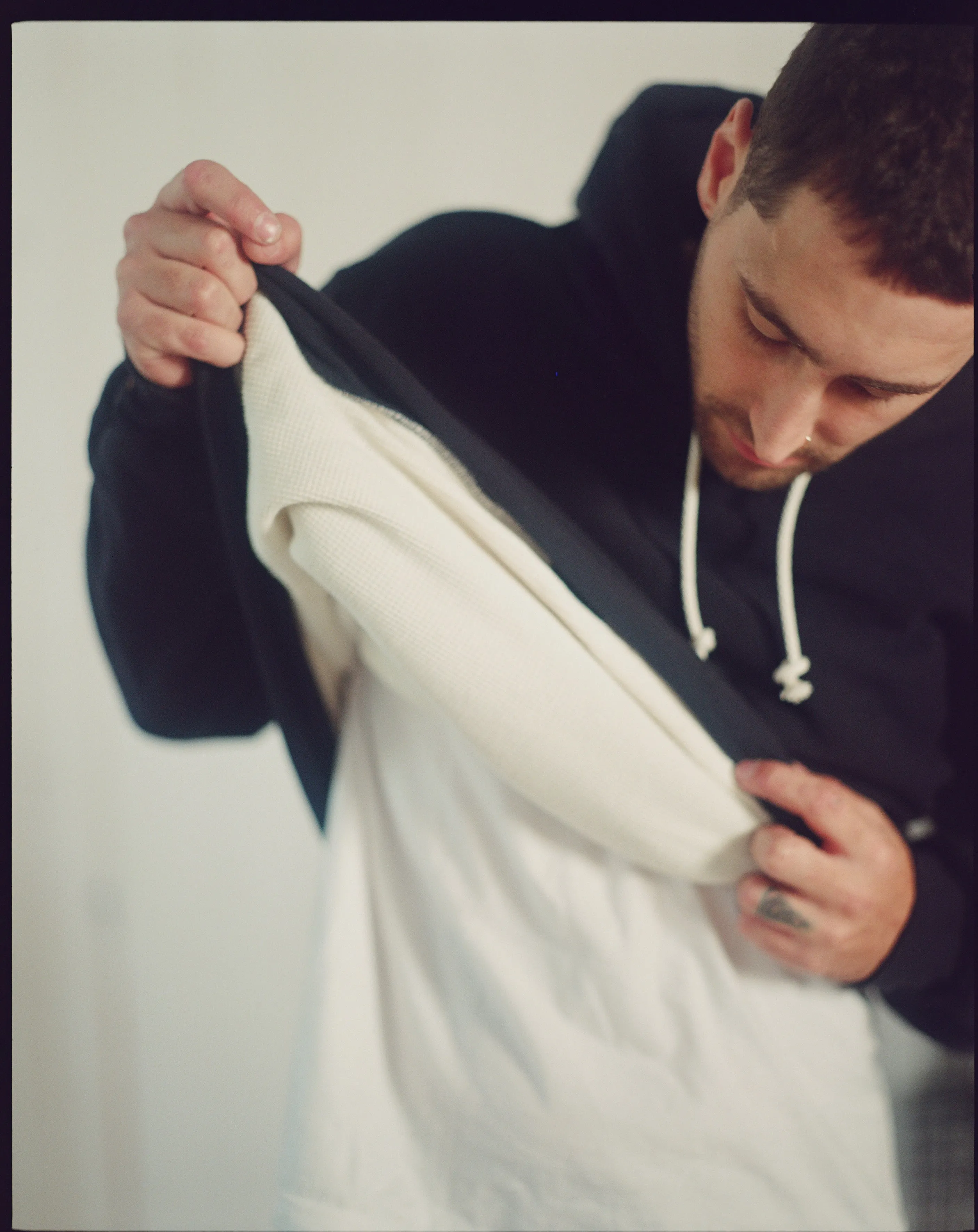 The Thermal Lined Hoody in Navy sold by Manresa product image thumbnail 3