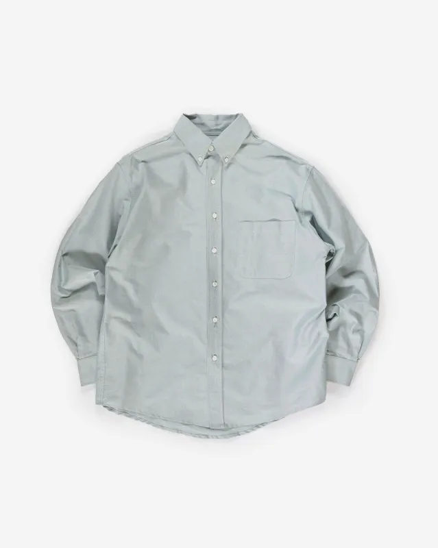 The Yale Cloth Button Down in Sage Warp sold by Manresa