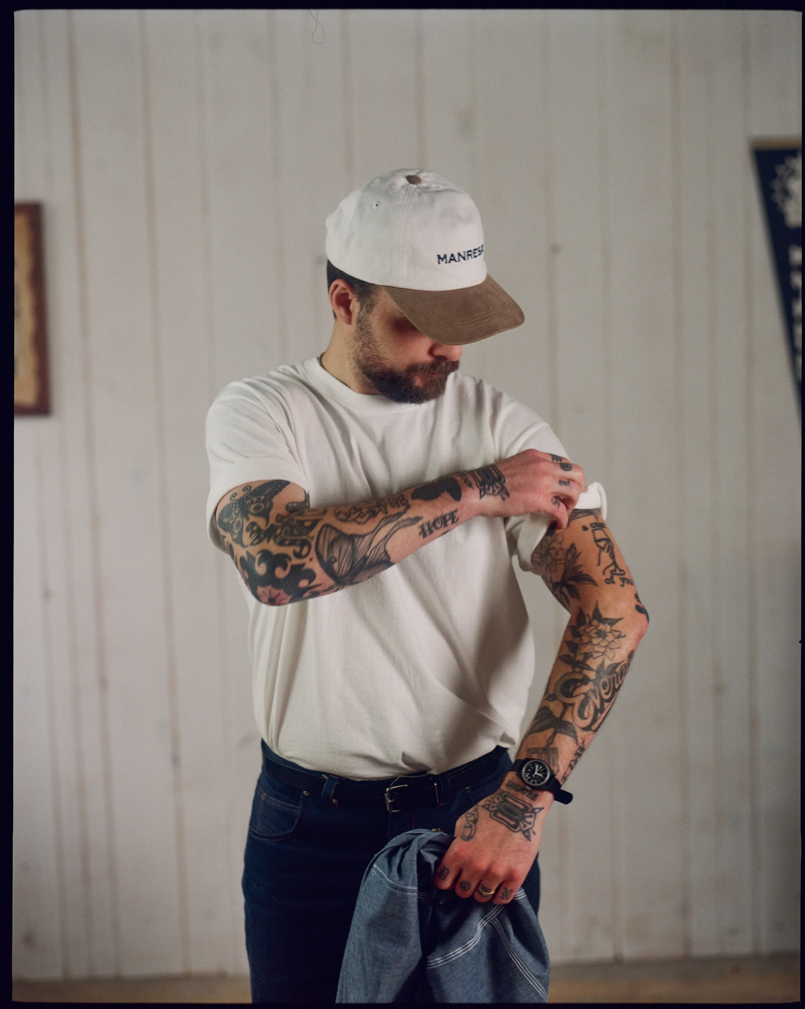 The Copperplate Cap in Khaki sold by Manresa product image thumbnail 2