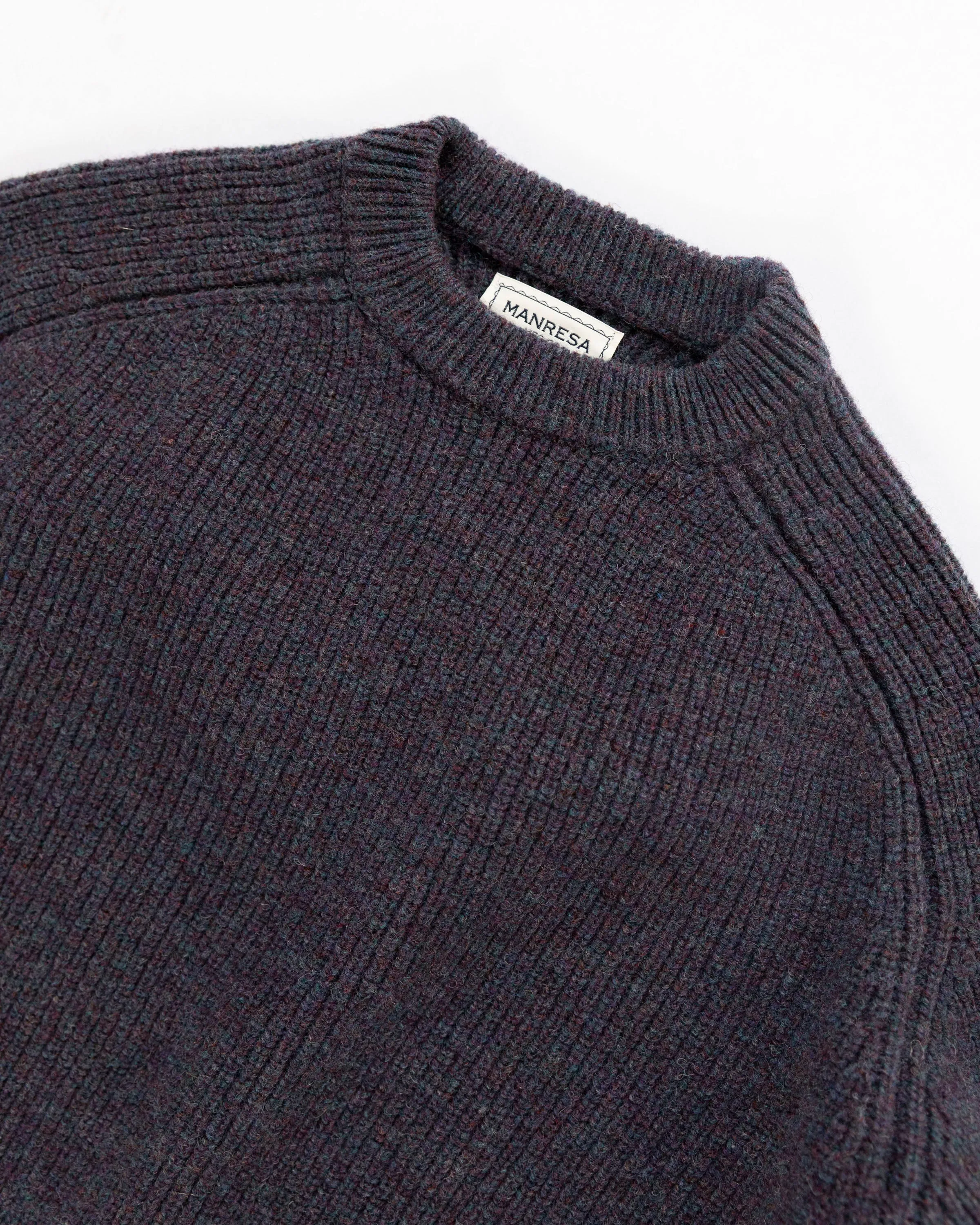 The Crawford Sweater in Plum Multi Shetland sold by Manresa product image thumbnail 3