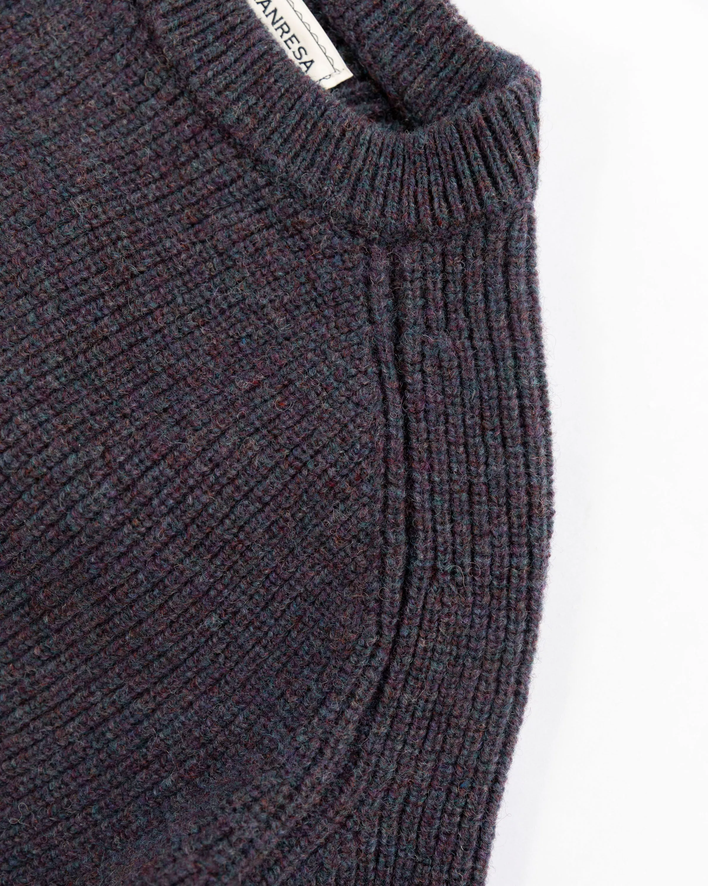 The Crawford Sweater in Plum Multi Shetland sold by Manresa product image thumbnail 4