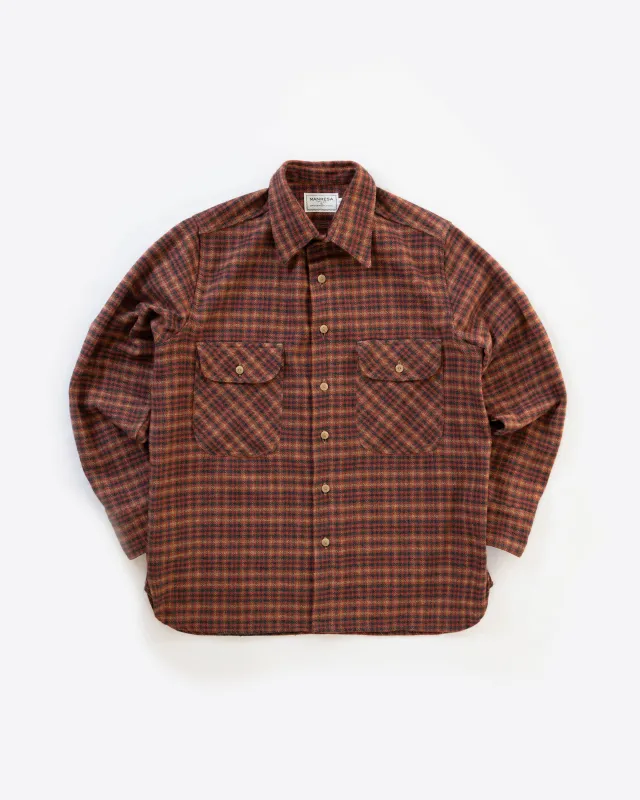 The Flannel Herc Shirt in Sauna sold by Manresa