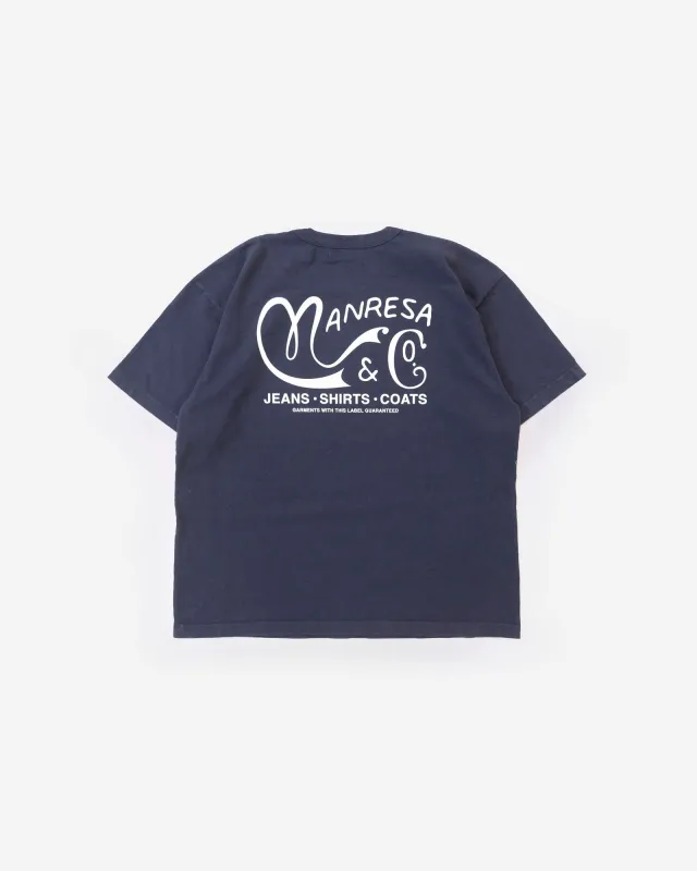 The & Co. Tee in Navy made by Manresa