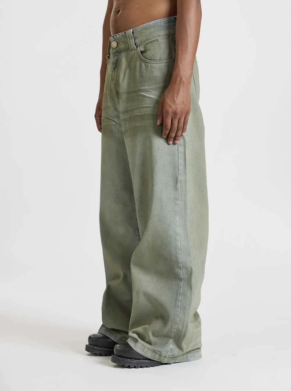 SILHOUETTE DENIM - USED GREEN sold by Moonlight Mansion product image thumbnail 4