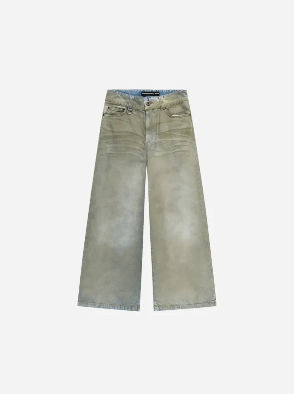 SILHOUETTE DENIM - USED GREEN made by Moonlight Mansion