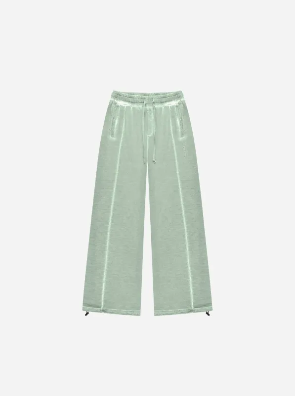 WASHED SWEATPANTS - MUTE GREEN made by Moonlight Mansion