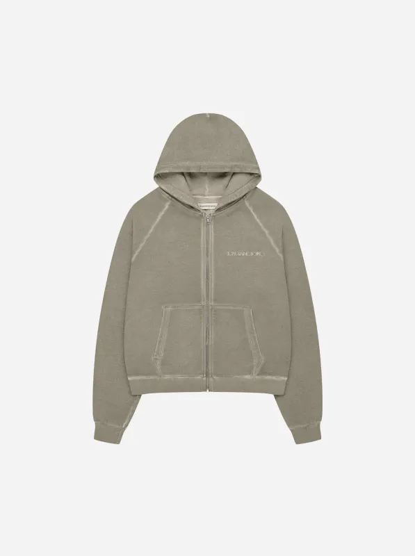 WASHED ZIP-UP - DESERT YELLOW sold by Moonlight Mansion