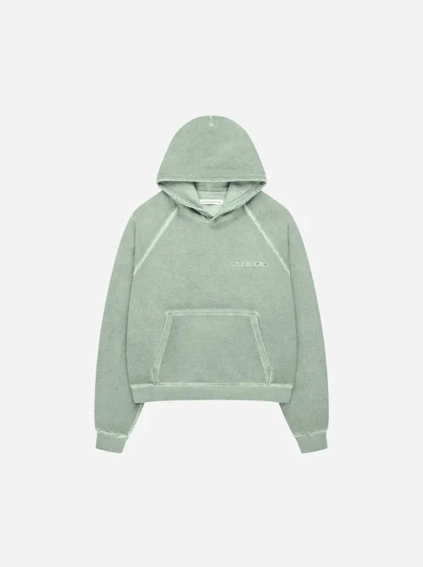 WASHED HOODIE - MUTE GREEN sold by Moonlight Mansion