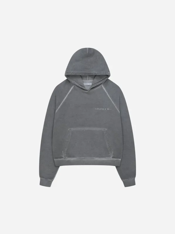 WASHED HOODIE - MOON GREY sold by Moonlight Mansion
