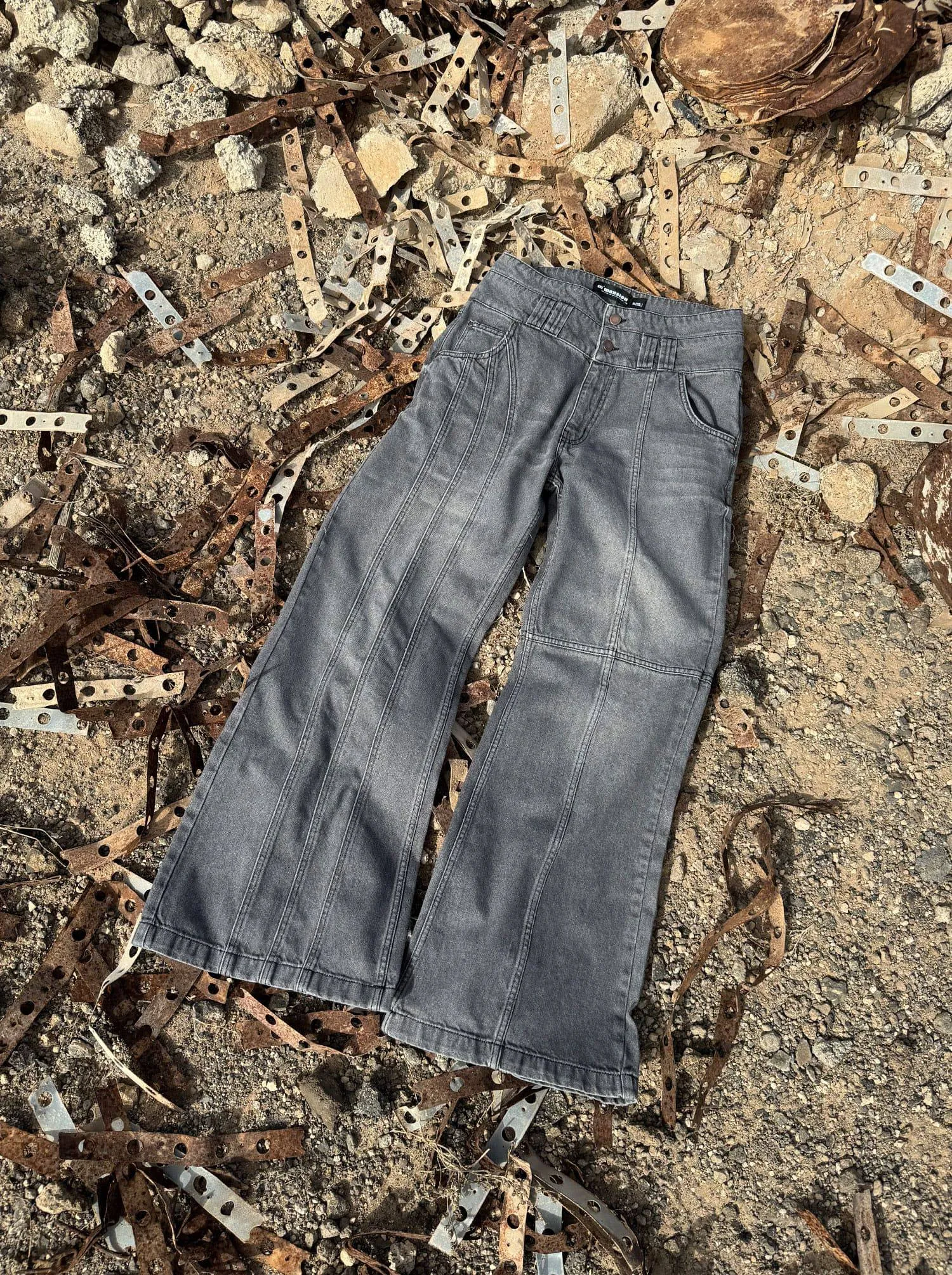 CONSTRUCTION DENIM - GREY sold by Moonlight Mansion product image thumbnail 3