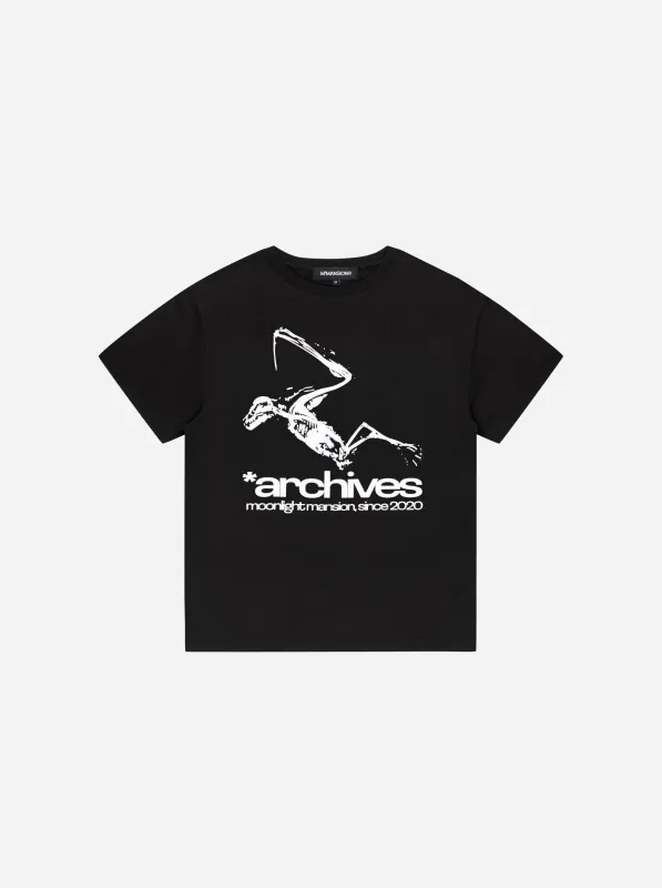 ARCHIVES T-SHIRT - BLACK made by Moonlight Mansion