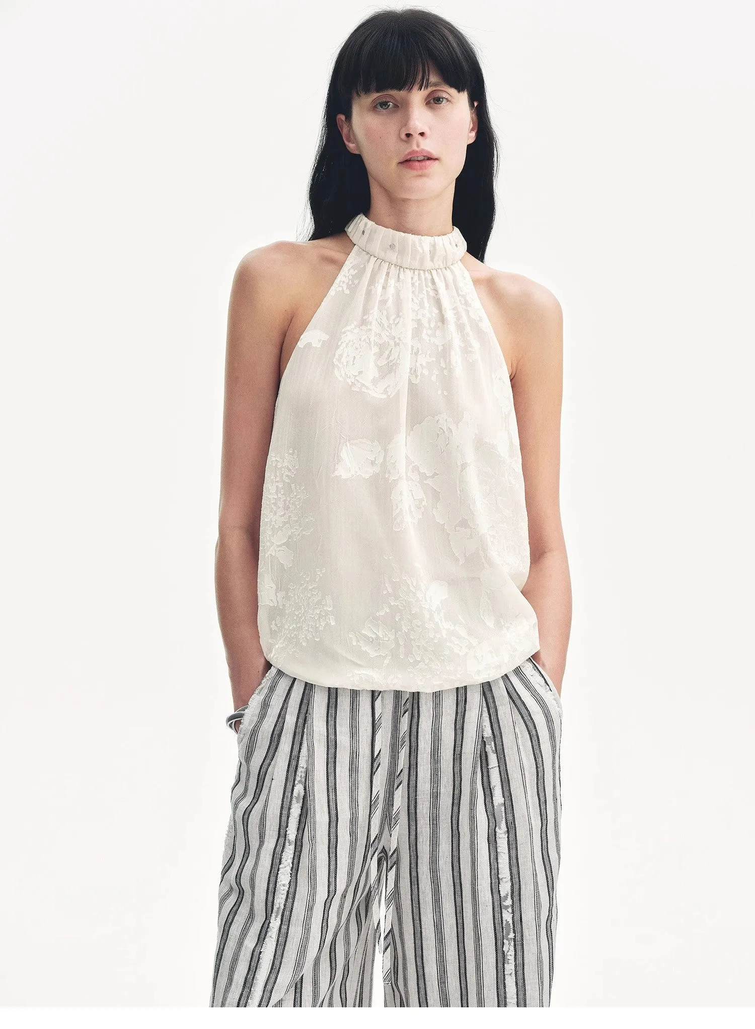 "Light and Shadow" Retro Posey Halter Neck Vest sold by Firelady Sheepskin product image thumbnail 5