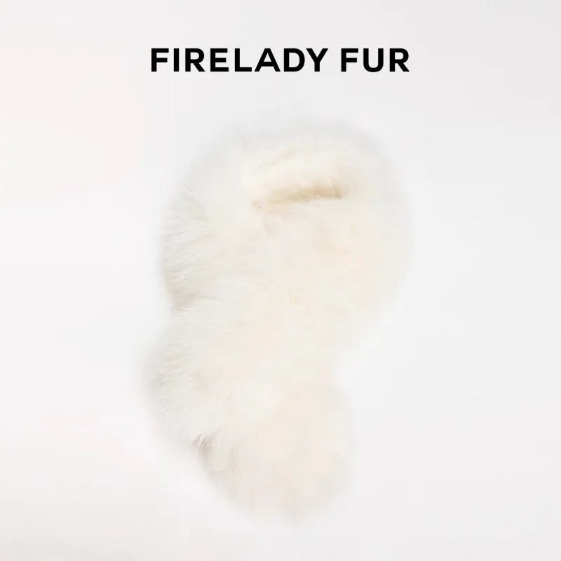 Fox fur double-sided fur scarf sold by Firelady Sheepskin