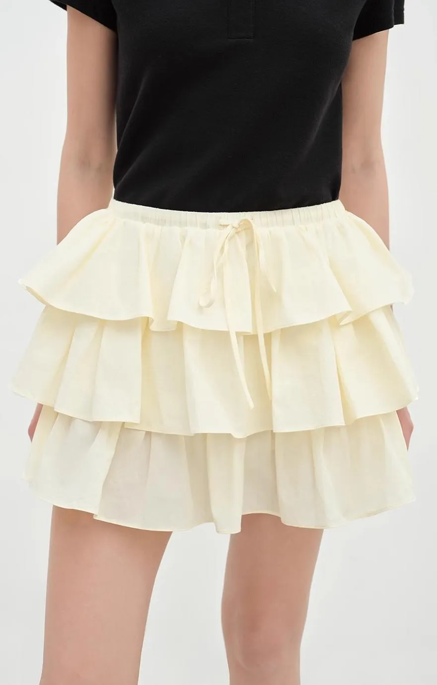 "Blueberry Cream" pure cotton anti-exposure lace cake skirt skirt sold by Firelady Sheepskin product image thumbnail 2