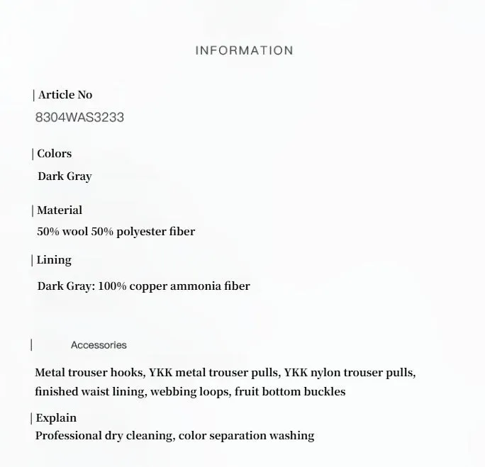 Women's high-density mixed color cotton and linen raw edge straight-leg suit pants sold by Firelady Sheepskin product image thumbnail 4