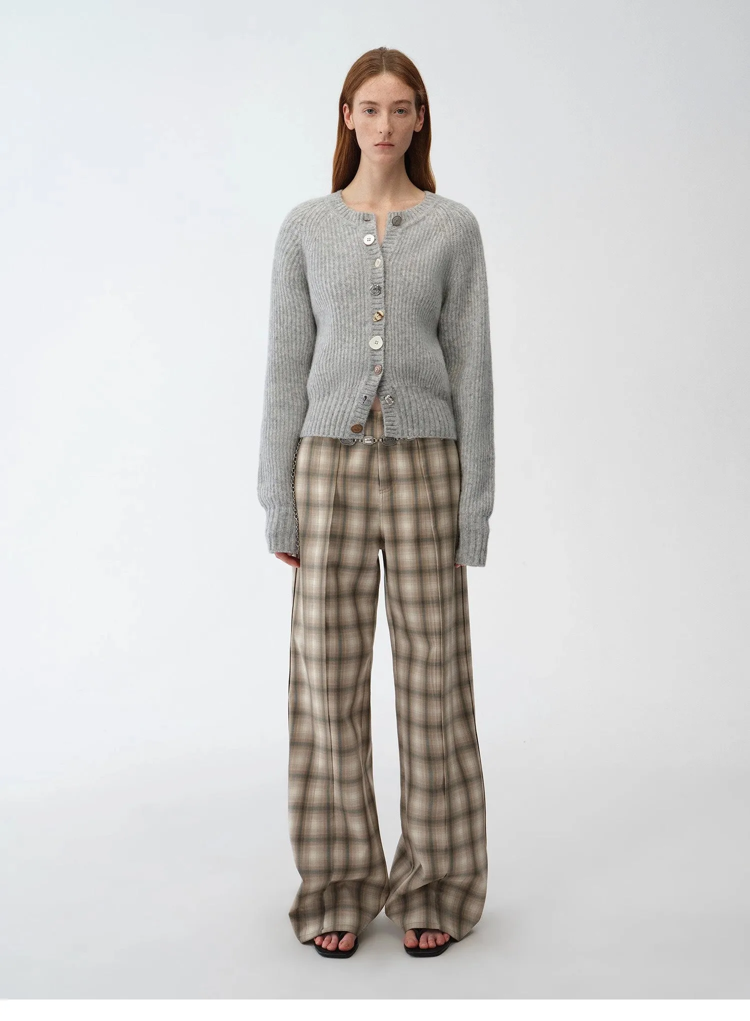 "Hokkaido Weaving Love" wool blend crew neck cardigan top sold by Firelady Sheepskin product image thumbnail 5