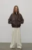 "Loveless Muse" Brown Retro Genuine Leather Jacket Women's Motorcycle Sheep Leather Jacket Short sold by Firelady Sheepskin