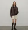 "Loveless Muse" Brown Retro Genuine Leather Jacket Women's Motorcycle Sheep Leather Jacket Short sold by Firelady Sheepskin