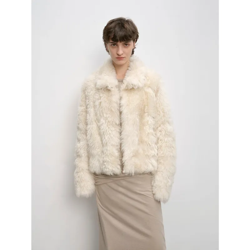 Blackmoon Berlin Soft Warm Short Lapel Tuscan Wool Sheepskin sold by Firelady Sheepskin