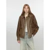 South City Old Lane Vintage Brown Aviator Leather Jacket sold by Firelady Sheepskin