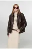 South City Old Lane Vintage Brown Aviator Leather Jacket sold by Firelady Sheepskin