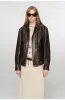 South City Old Lane Vintage Brown Aviator Leather Jacket sold by Firelady Sheepskin
