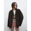 Castle Dusk Fashionable Casual V-neck Italian Tuscan Sheepskin Coat sold by Firelady Sheepskin