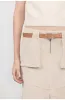 "Postcard Memory" Retro corduroy design front slit workwear fishtail skirt sold by Firelady Sheepskin