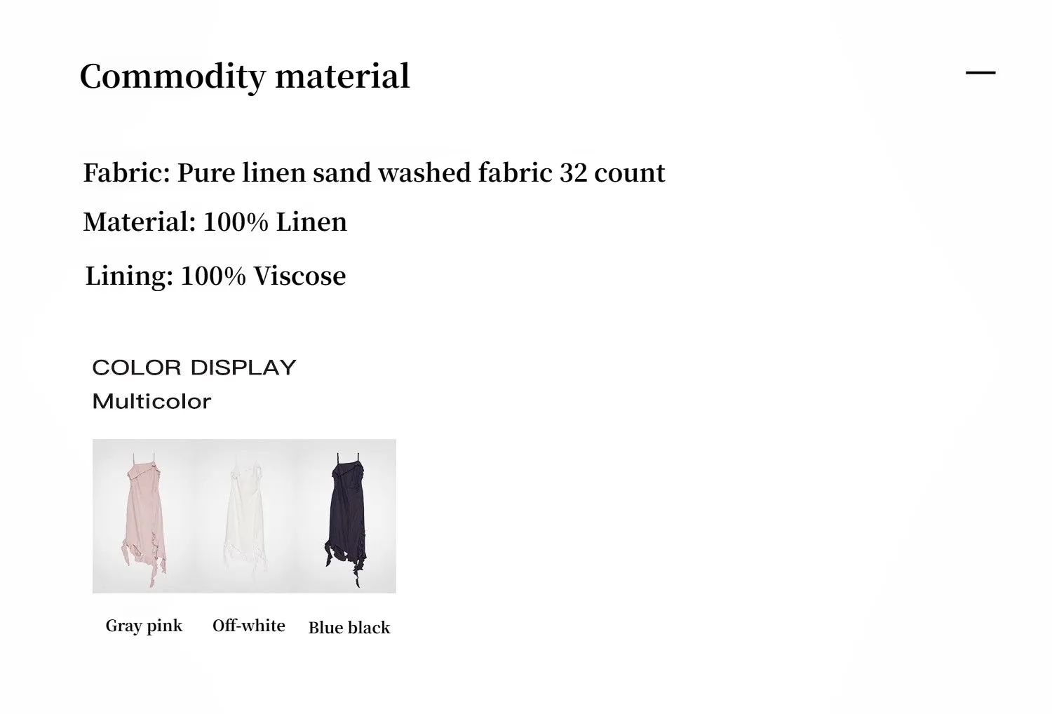 "Summer Whisper" Sand-washed Linen Sling Ruffled Irregular Fit Sling Dress sold by Firelady Sheepskin product image thumbnail 4