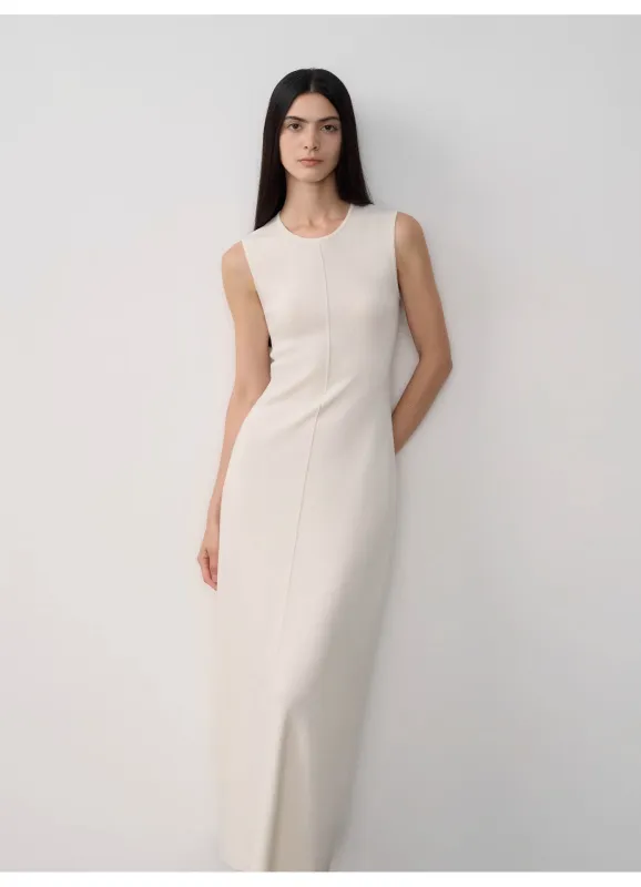 "Island Letters" Limited Edition Baslan Merino Wool Extra Long Sleeveless Lazy Knit Dress sold by Firelady Sheepskin