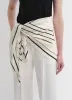 Stretch silk original geometric print silk scarf sold by Firelady Sheepskin