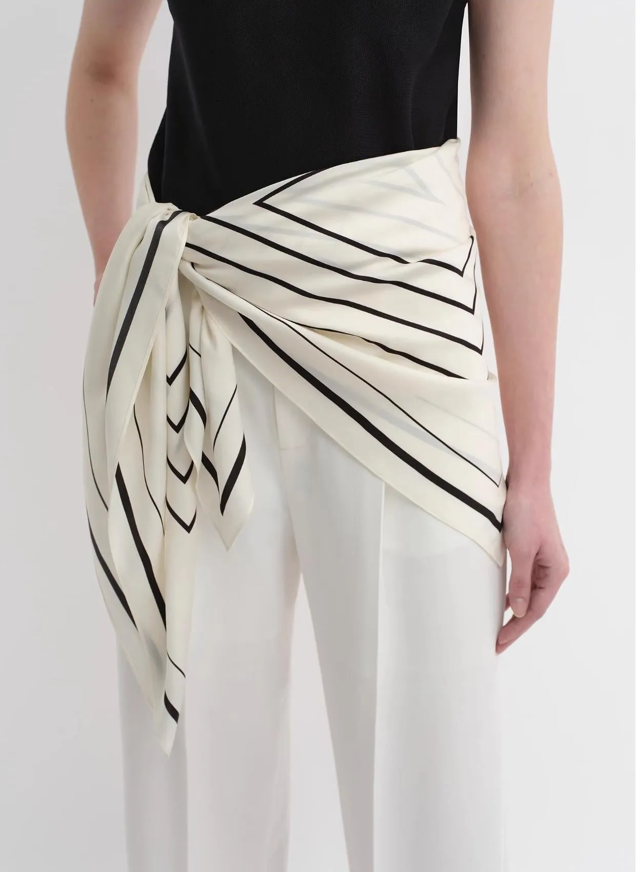 Stretch silk original geometric print silk scarf sold by Firelady Sheepskin product image thumbnail 5