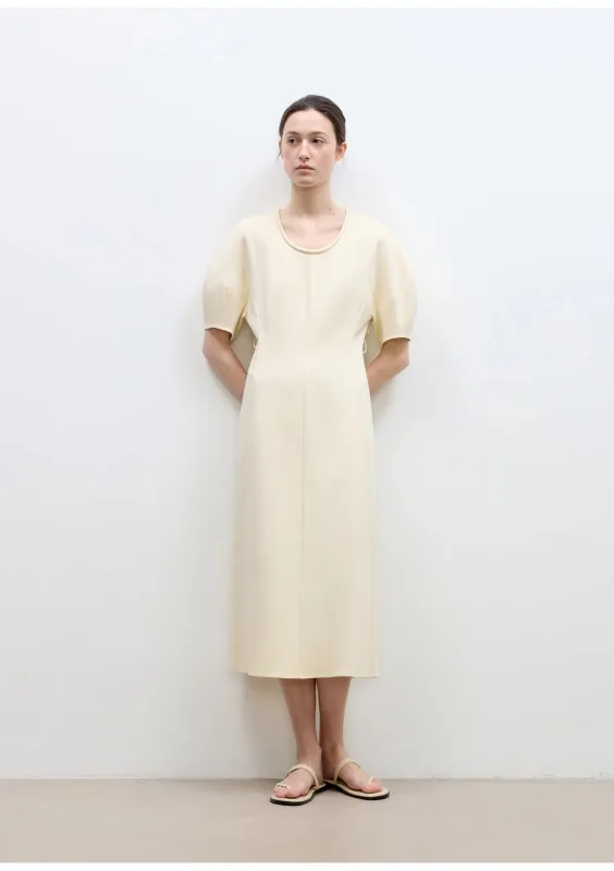 "April Story" 3D U-neck split waist curved skirt knitted dress for women sold by Firelady Sheepskin