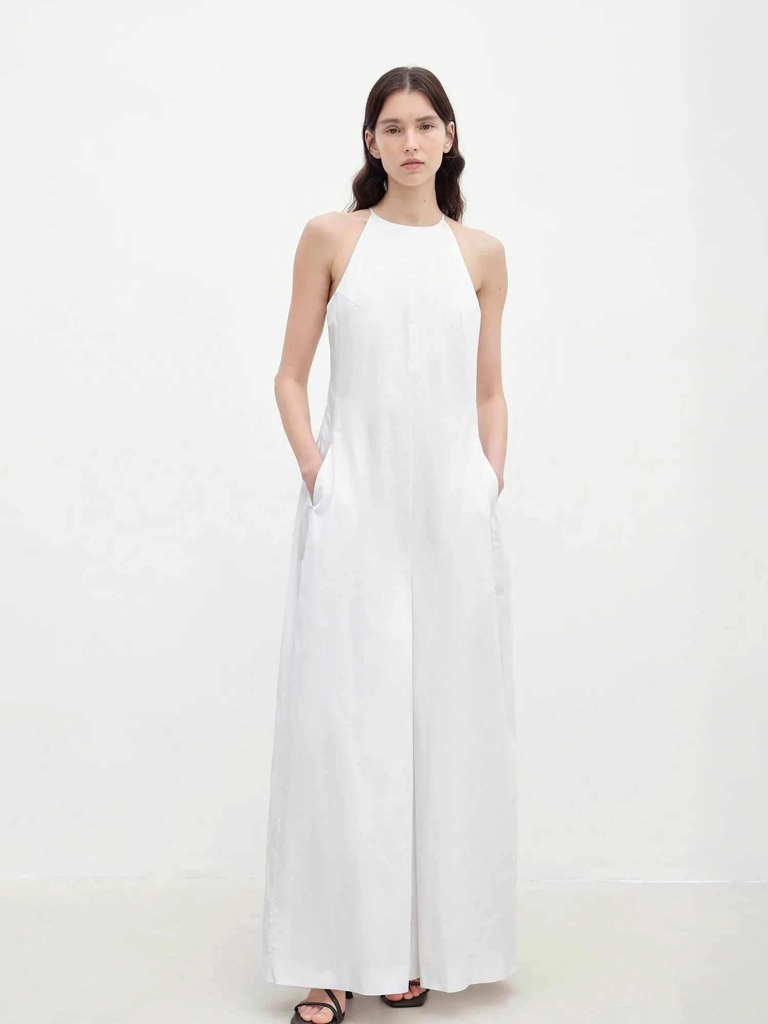 "Piano Music" halterneck waist-cinching cocoon dress sold by Firelady Sheepskin product image thumbnail 2