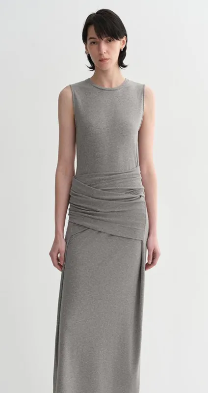 Ice silk wool blend dress with adjustable waistline, hip-flattering design, slim fit for a figure-slimming effect sold by Firelady Sheepskin