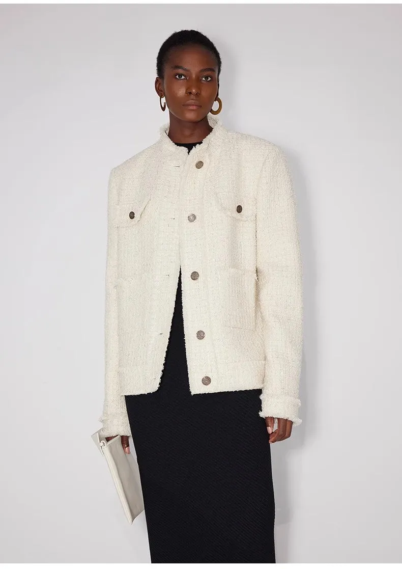 Heavy wool wool edged exquisite high-end small fragrant style jacket for women sold by Firelady Sheepskin product image thumbnail 5