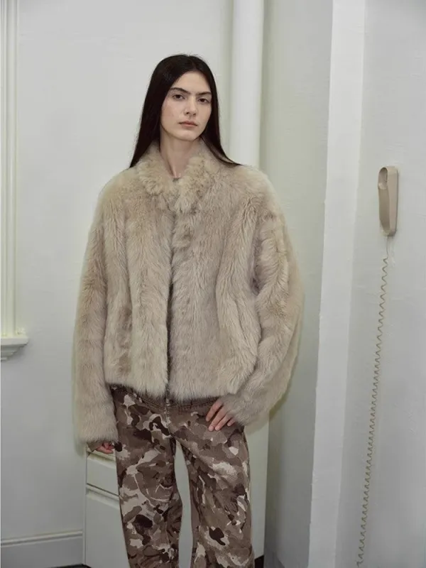 Practical Wearism Casual Urban Drop Shoulder Stand Collar Tuscan Sheepskin sold by Firelady Sheepskin