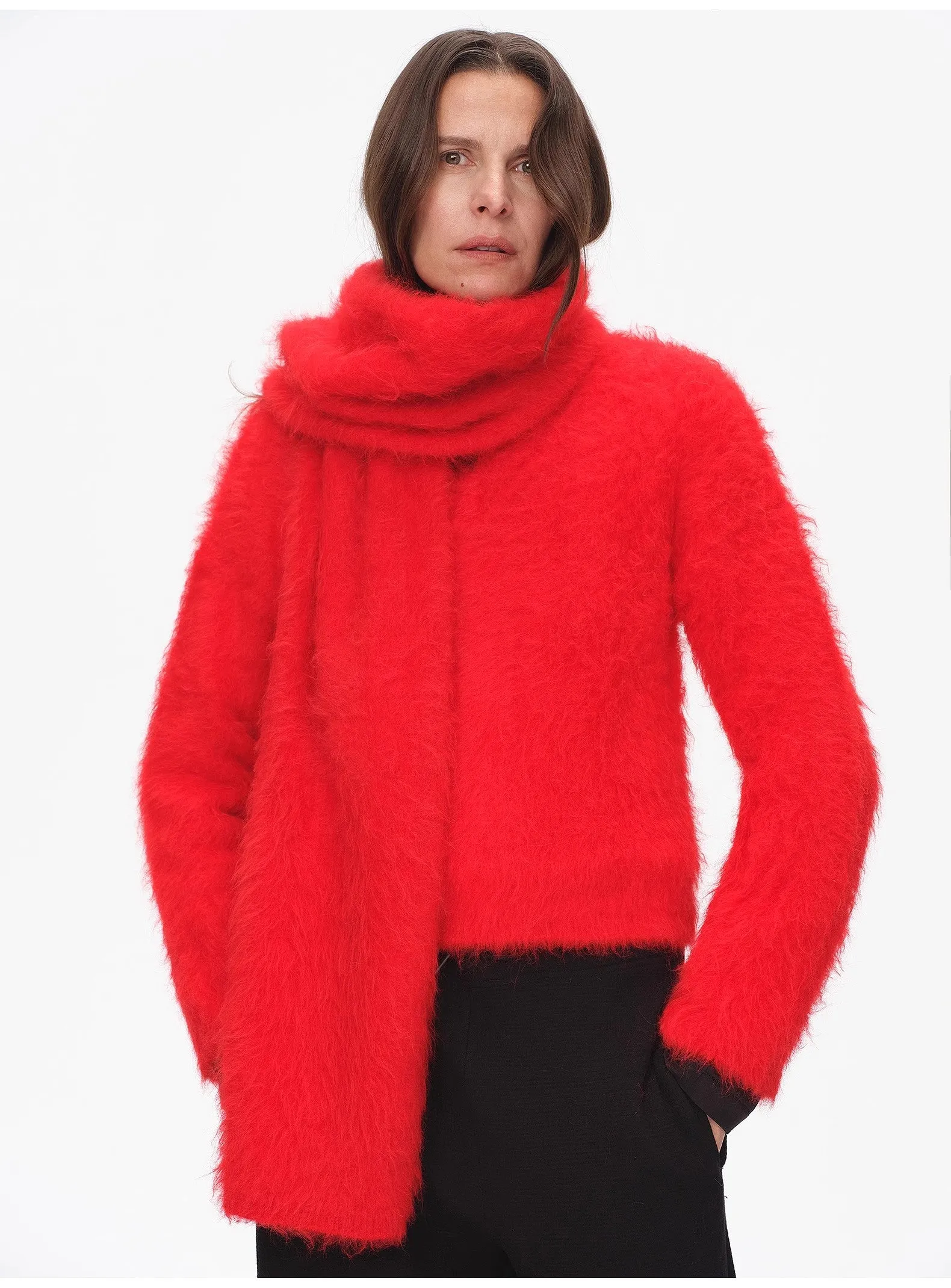 Winter Alpaca Wool Scarf for Women sold by Firelady Sheepskin product image thumbnail 4