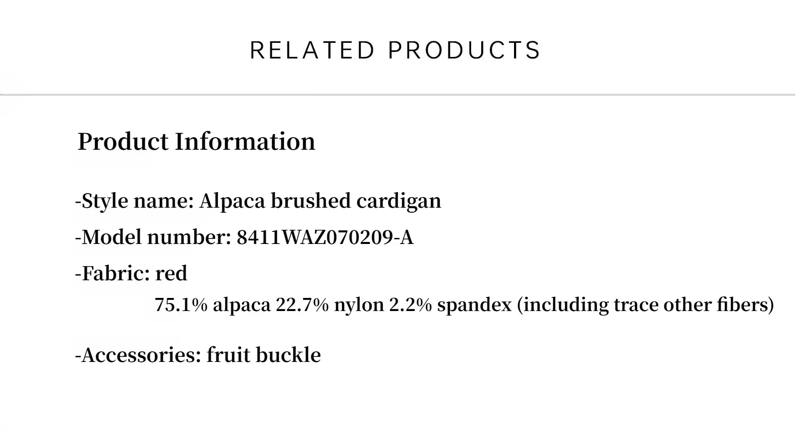 Albaca Alpaca Brushed Round Neck Straight Cardigan Women's Sweater sold by Firelady Sheepskin product image thumbnail 4