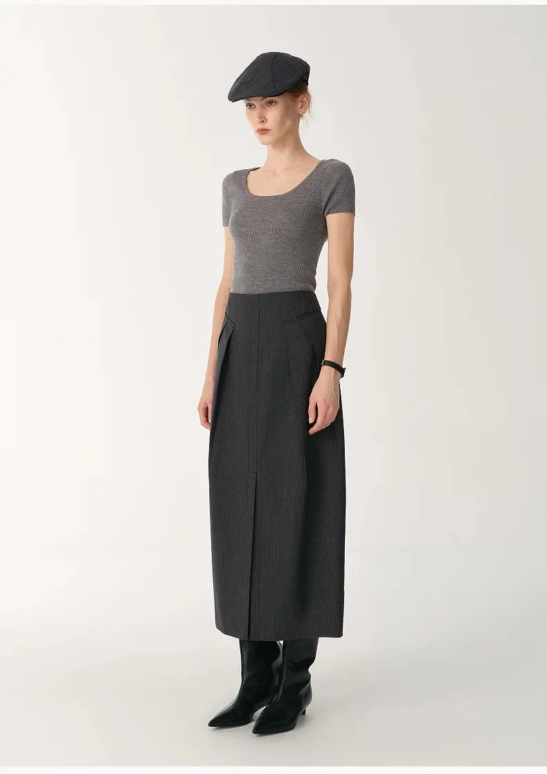 German Yangtze machine washable wool round neck slim short sleeve top for women sold by Firelady Sheepskin product image thumbnail 5