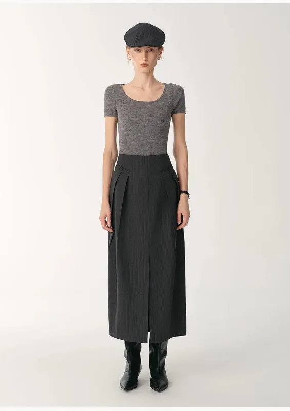 German Yangtze machine washable wool round neck slim short sleeve top for women made by Firelady Fur