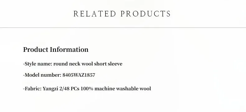 German Yangtze machine washable wool round neck slim short sleeve top for women sold by Firelady Sheepskin product image thumbnail 4