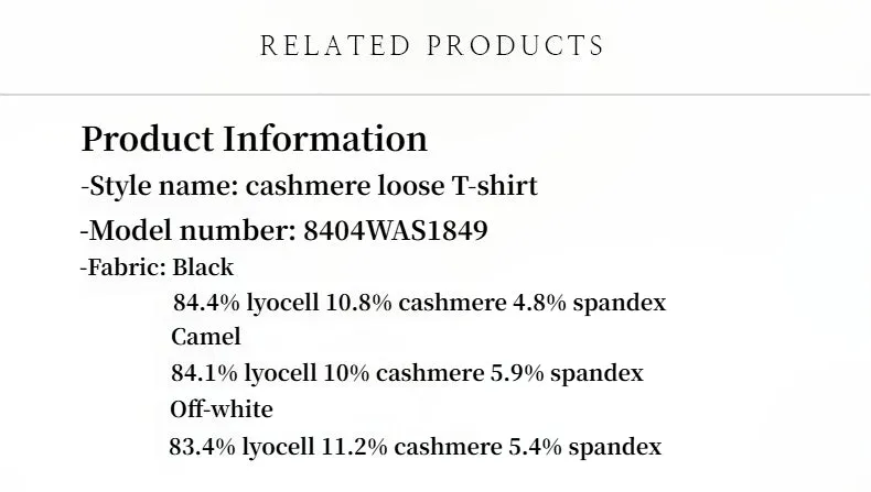 "Soft Cloud" 15.5mm cashmere loose and comfortable round neck versatile short-sleeved T-shirt for women sold by Firelady Sheepskin product image thumbnail 4