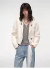 "Roman Story" Stand Collar Suit Sheepskin Leather Short Jacket sold by Firelady Sheepskin