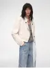 "Roman Story" Stand Collar Suit Sheepskin Leather Short Jacket sold by Firelady Sheepskin