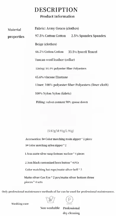 Green Mile Miracle Loose Drawstring Down Removable Mid-Length Jacket sold by Firelady Sheepskin product image thumbnail 4