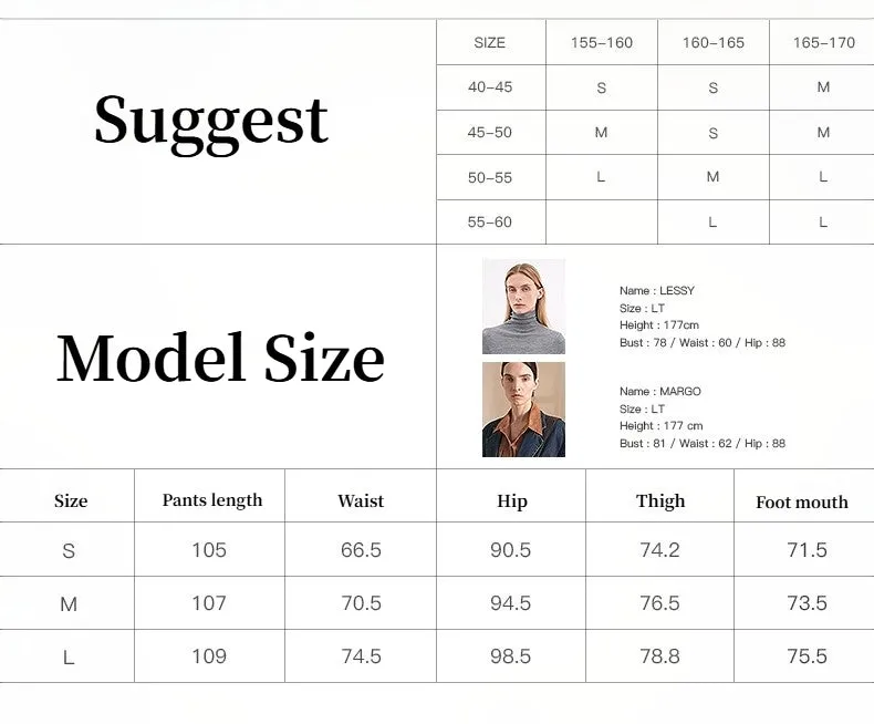 Merino wool blended double pleated wide-leg pants for women, versatile, drapey and comfortable casual trousers sold by Firelady Sheepskin product image thumbnail 3