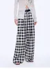 "Plaid Accent" National Style Tencel Acetate Jacquard/Drape Linen Plaid Retro Casual Pants Spring sold by Firelady Sheepskin